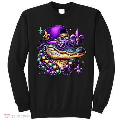Mardi Gras Alligator Mardigator Crocodile Sweatshirt