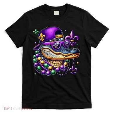 Mardi Gras Alligator Mardigator Crocodile T-Shirt