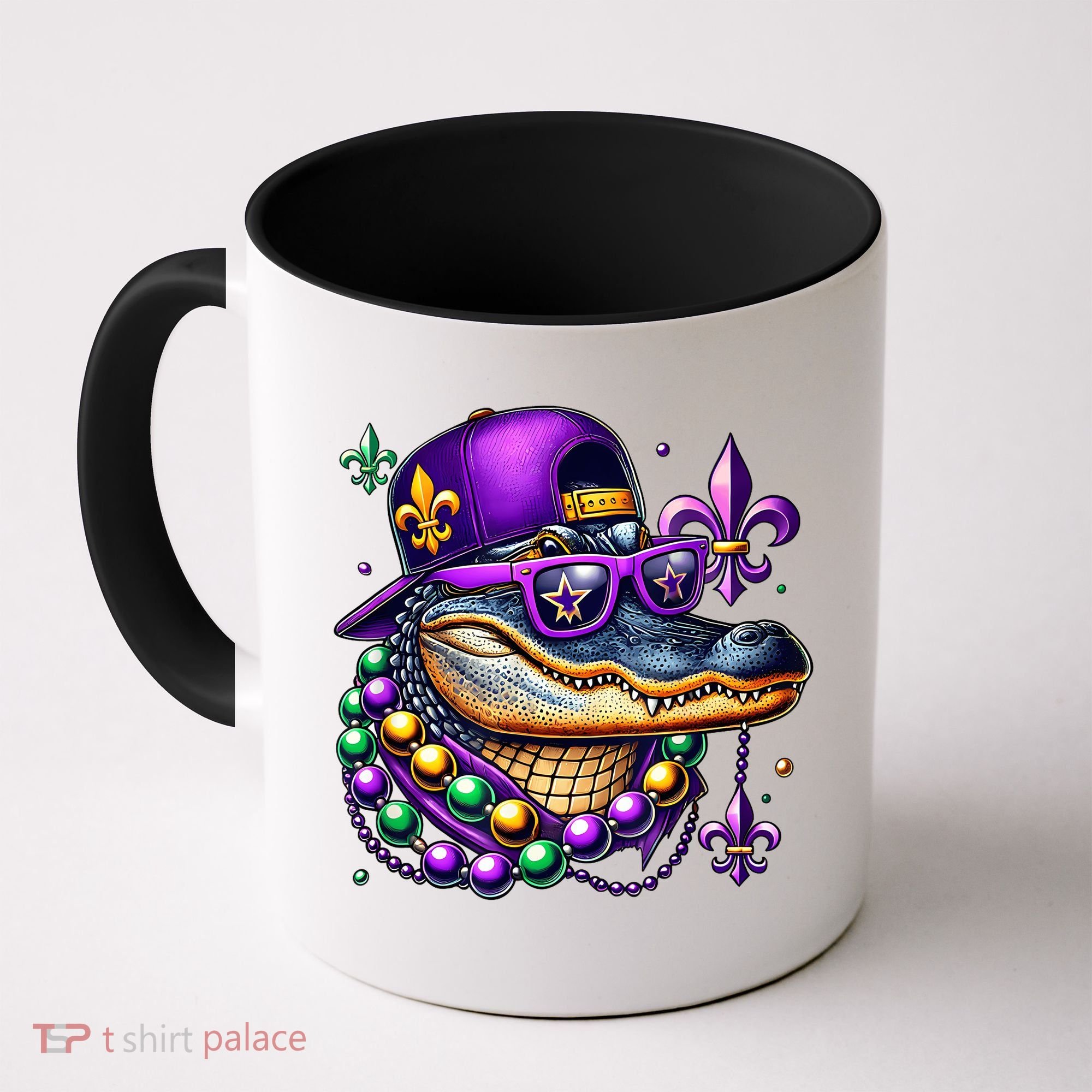Mardi Gras Alligator Mardigator Crocodile Coffee Mug