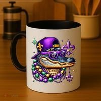 Mardi Gras Alligator Mardigator Crocodile Coffee Mug thumb 4