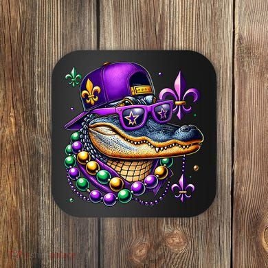 Mardi Gras Alligator Mardigator Crocodile Coaster