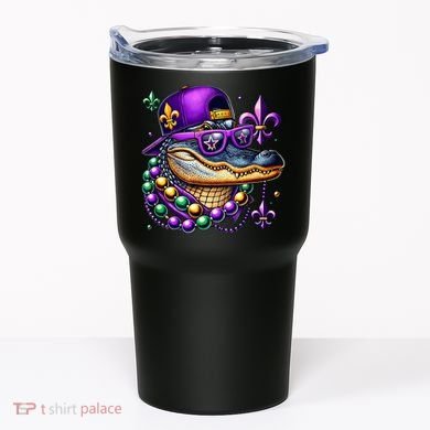 Mardi Gras Alligator Mardigator Crocodile Tumbler