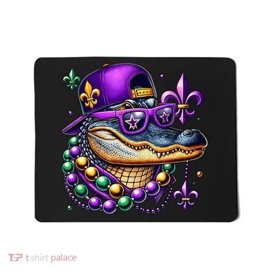 Mardi Gras Alligator Mardigator Crocodile Mousepad