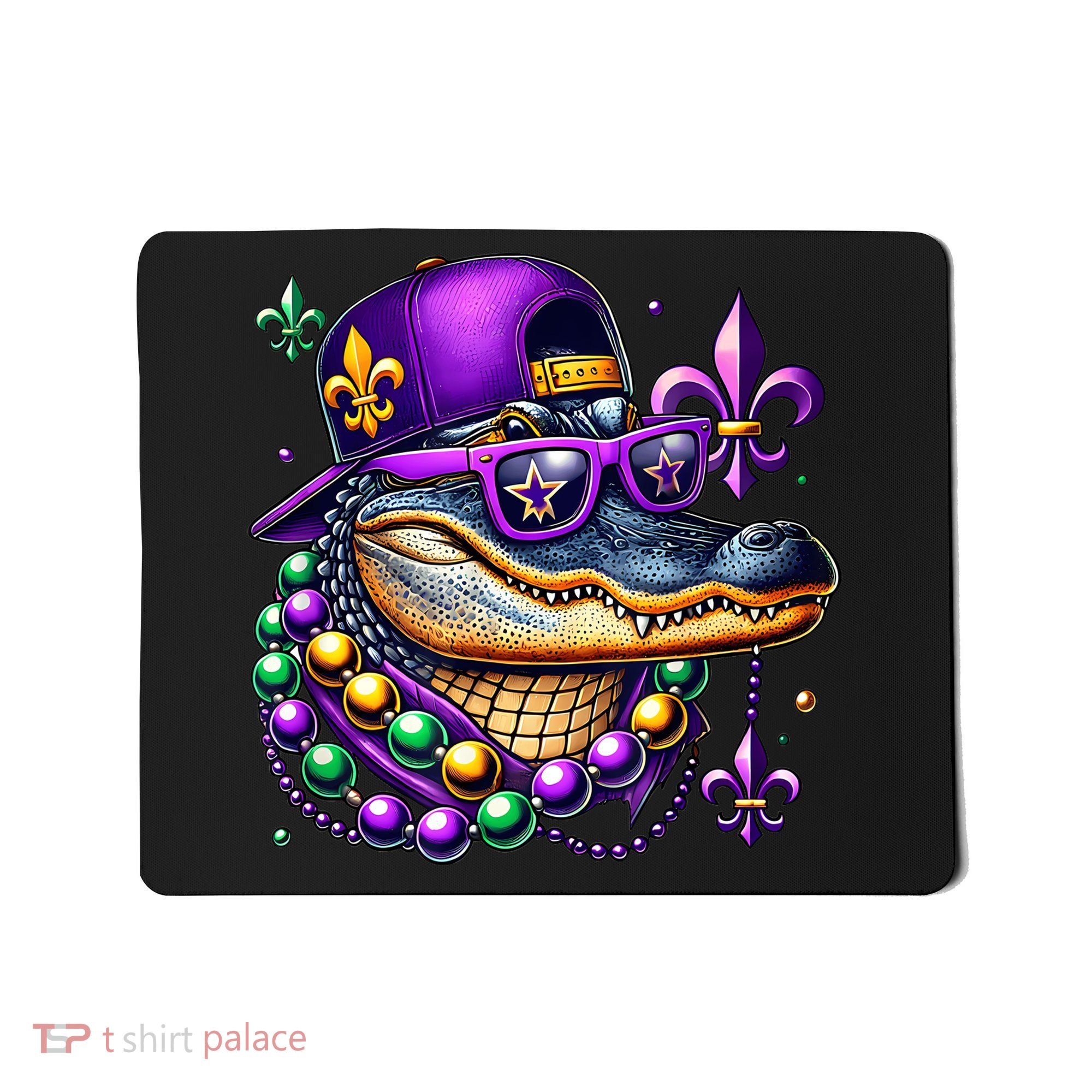 Mardi Gras Alligator Mardigator Crocodile Mousepad