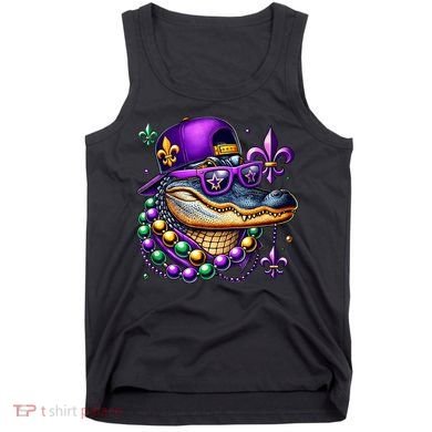 Mardi Gras Alligator Mardigator Crocodile Tank Top