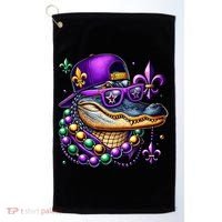 Mardi Gras Alligator Mardigator Crocodile Golf Towel thumb 0