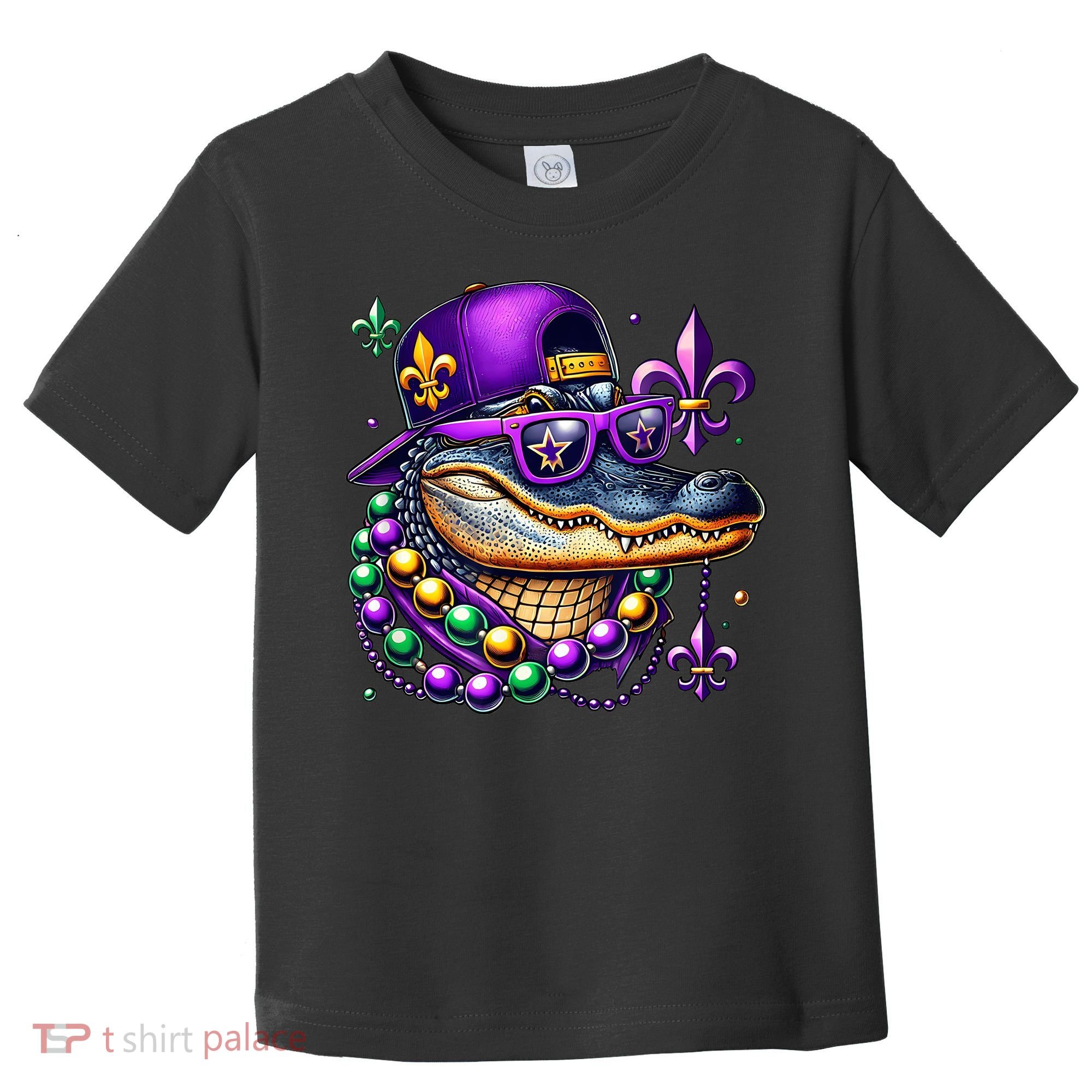 Mardi Gras Alligator Mardigator Crocodile Toddler T-Shirt