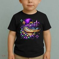 Mardi Gras Alligator Mardigator Crocodile Toddler T-Shirt thumb 2