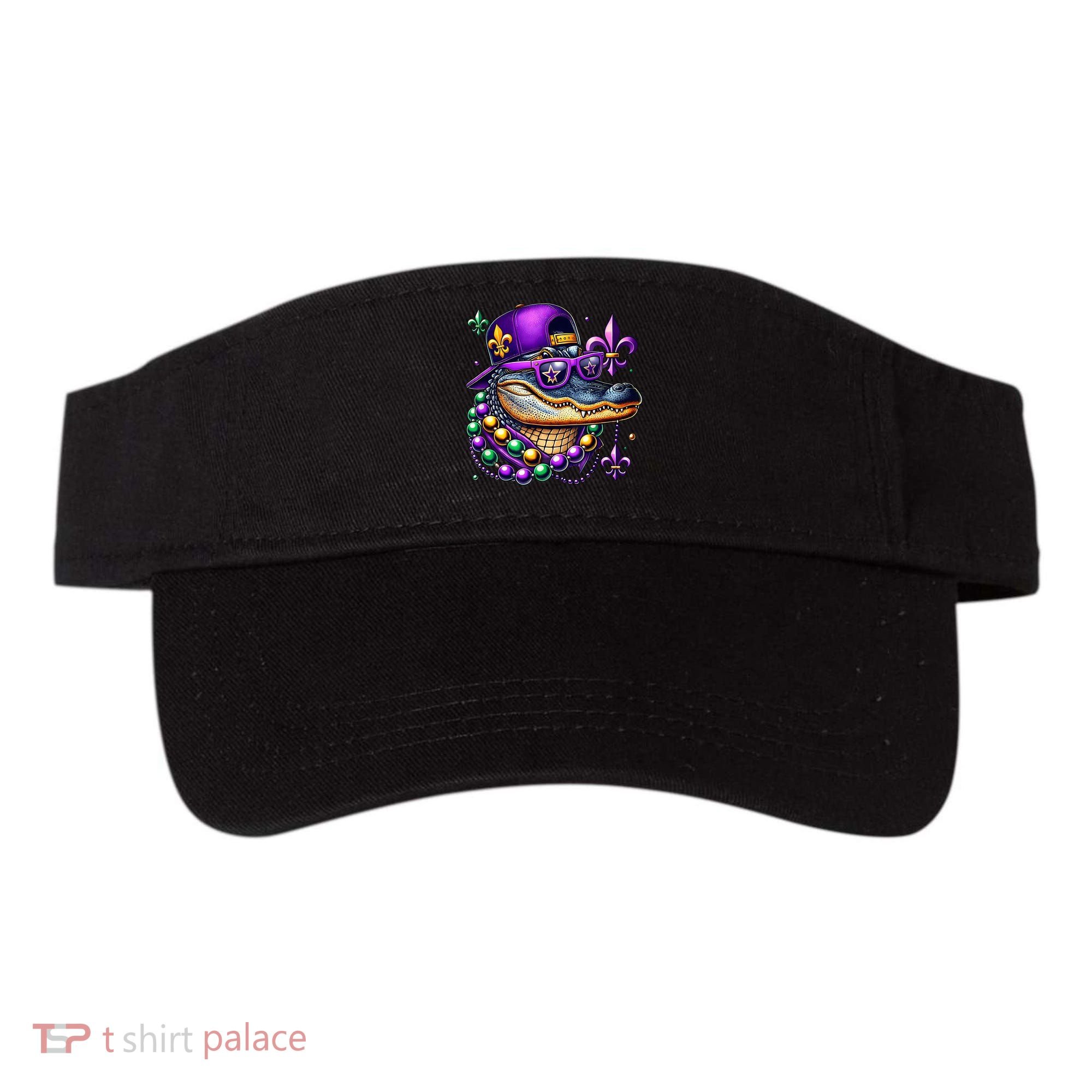 Mardi Gras Alligator Mardigator Crocodile Visor