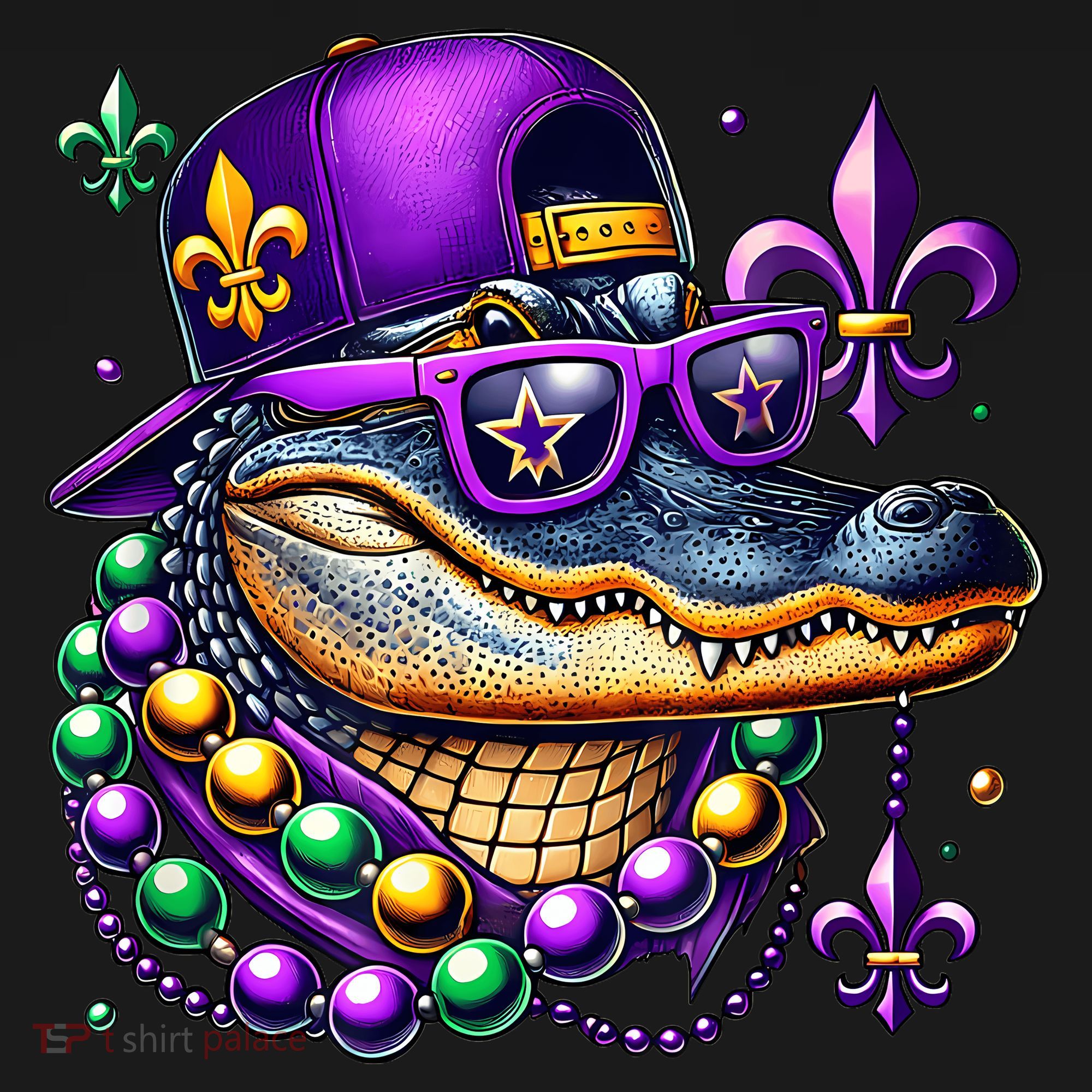 Mardi Gras Alligator Mardigator Crocodile Women's Long Sleeve Shirt