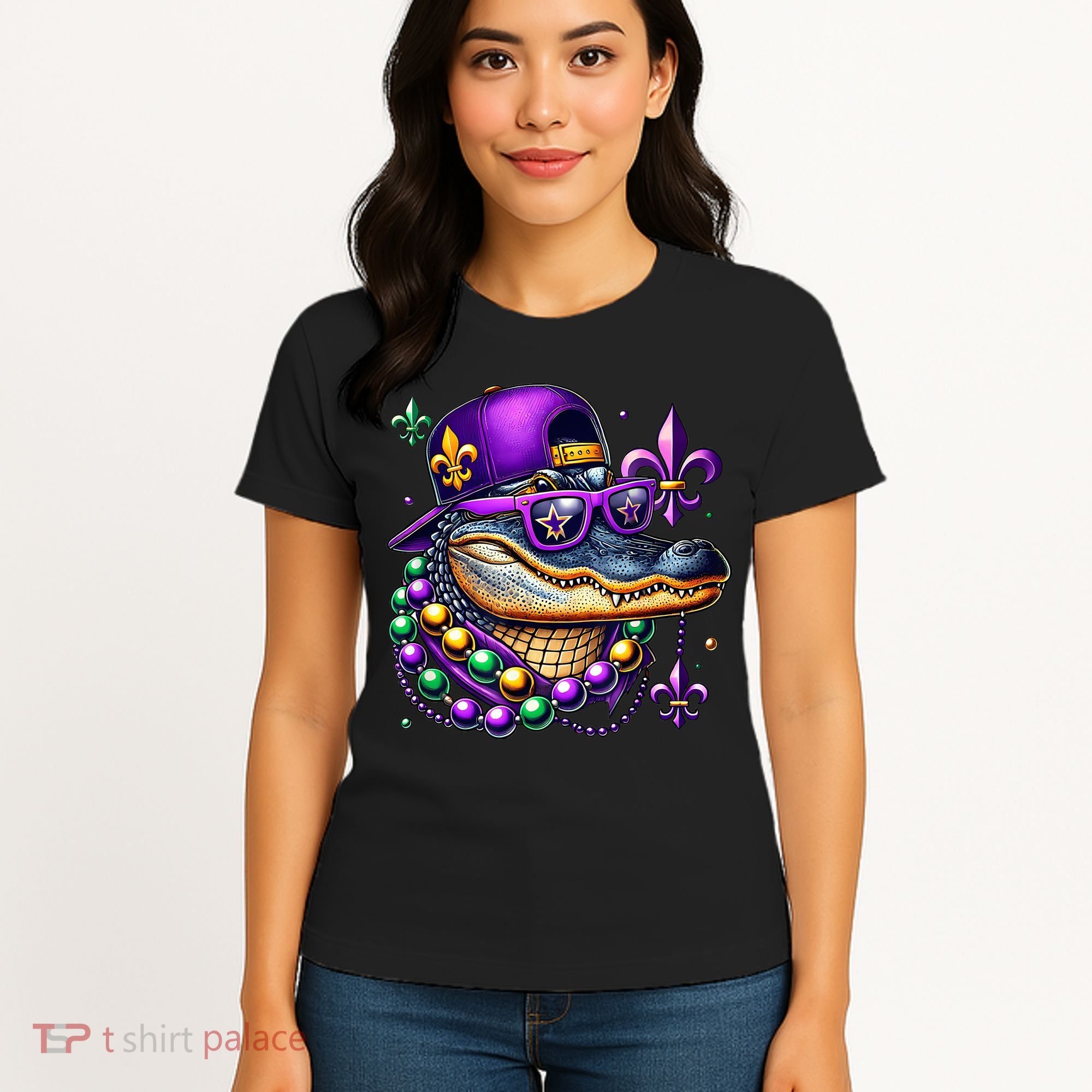 Mardi Gras Alligator Mardigator Crocodile Women's T-Shirt