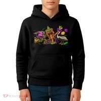 Mardi Gras ABC Alligator Brown Pelican Crawfish Louisiana Kids Hoodie thumb 4