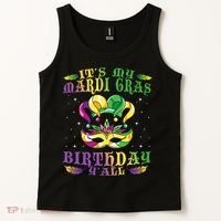 Mardi Gras Birthday Tee It's My Mardi Gras Birthday Y'all Tank Top thumb 2