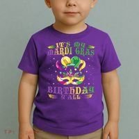 Mardi Gras Birthday Tee It's My Mardi Gras Birthday Y'all Toddler T-Shirt thumb 2