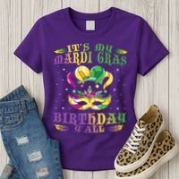 Mardi Gras Birthday Tee It's My Mardi Gras Birthday Y'all Women's T-Shirt thumb 3