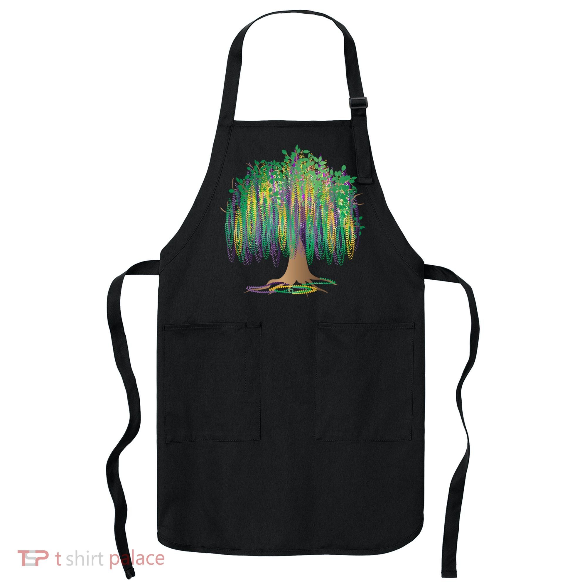 Mardi Gras Bead Tree Celebration Apron
