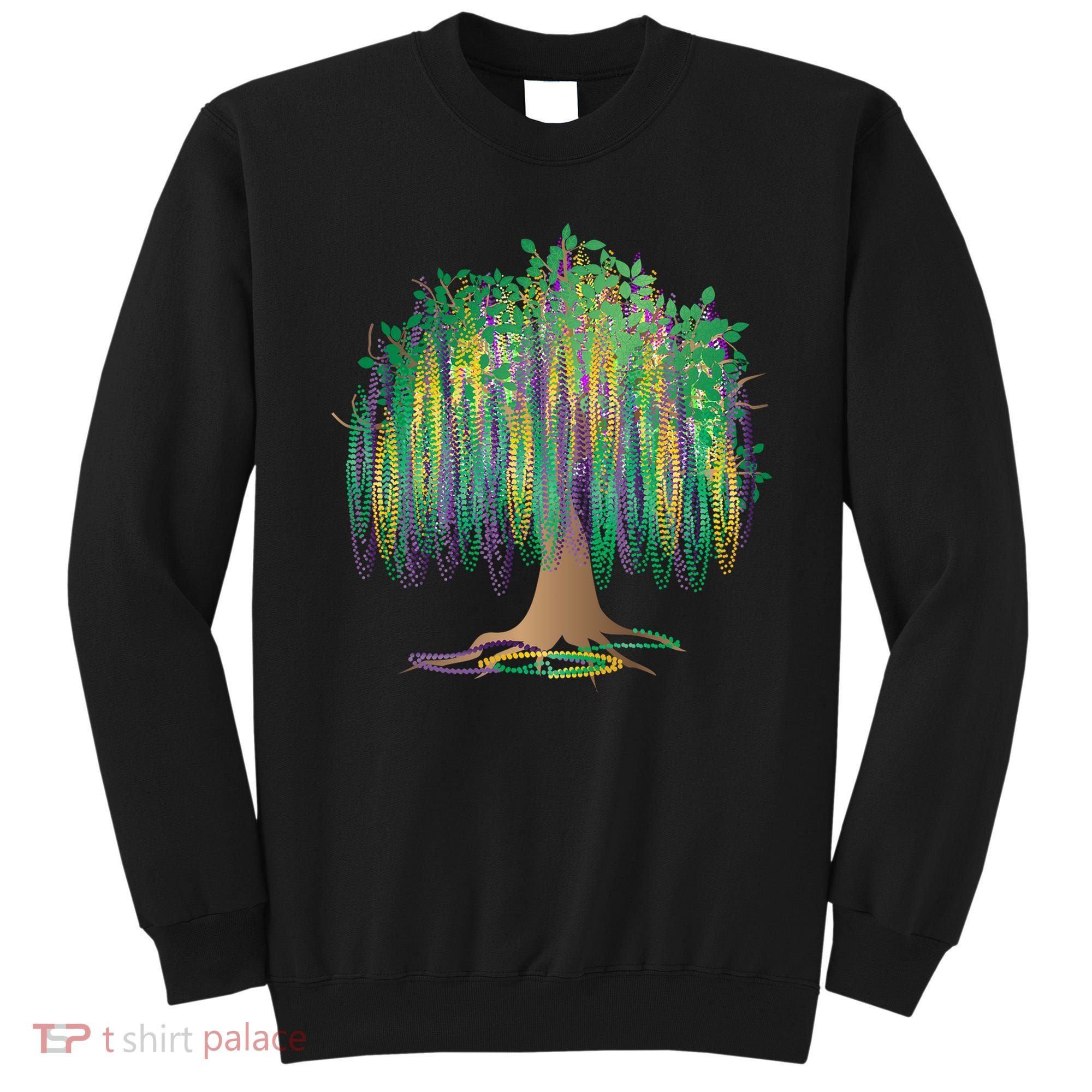 Mardi Gras Bead Tree Celebration Sweatshirt