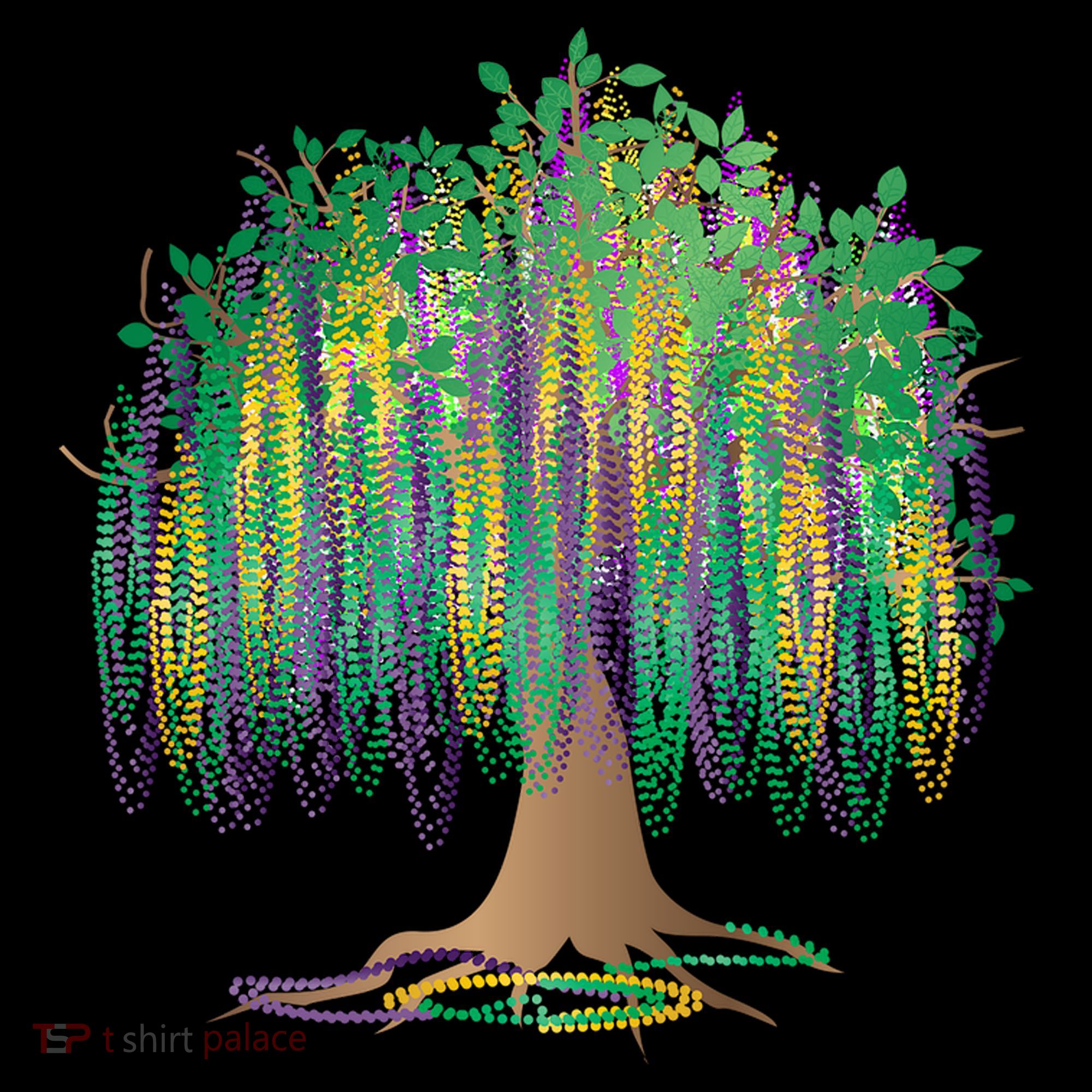 Mardi Gras Bead Tree Celebration Bucket Hat