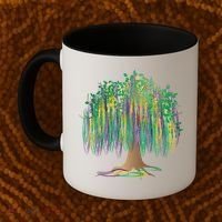 Mardi Gras Bead Tree Celebration Coffee Mug thumb 2