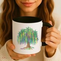 Mardi Gras Bead Tree Celebration Coffee Mug thumb 3