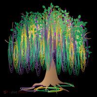 Mardi Gras Bead Tree Celebration Women's Hoodie thumb 2