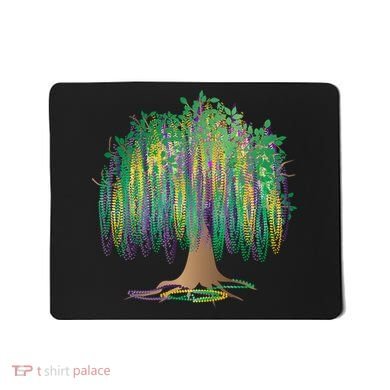 Mardi Gras Bead Tree Celebration Mousepad