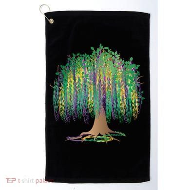 Mardi Gras Bead Tree Celebration Golf Towel