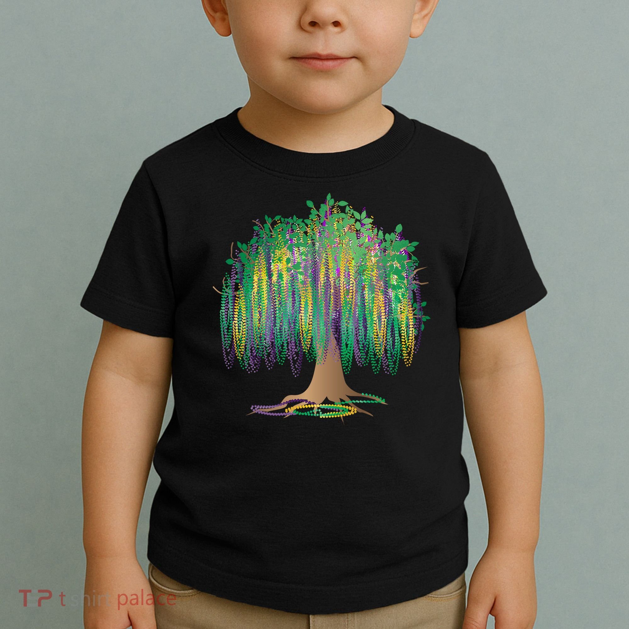 Mardi Gras Bead Tree Celebration Toddler T-Shirt