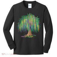 Mardi Gras Bead Tree Celebration Kids Long Sleeve Shirt thumb 0