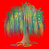 Mardi Gras Bead Tree Celebration Santa Hat thumb 1