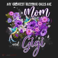 My Greatest Blessing Calls Me Mom And Gigi Hummingbirds Gift Beanie thumb 2