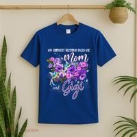 My Greatest Blessing Calls Me Mom And Gigi Hummingbirds Gift T-Shirt thumb 2