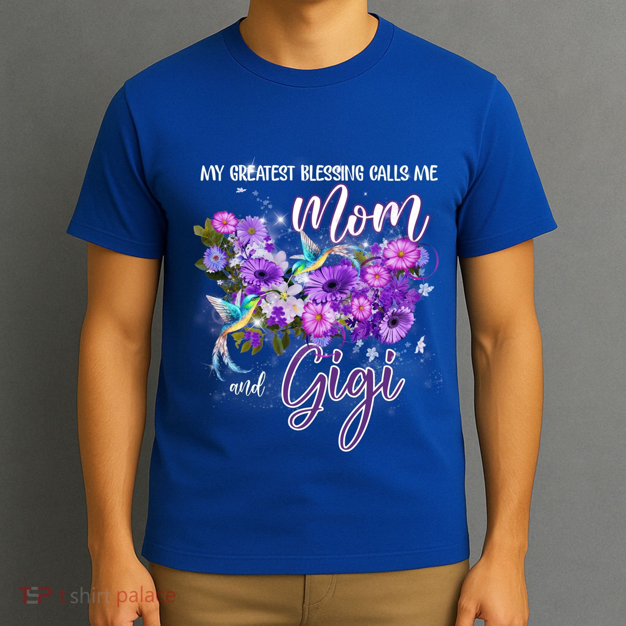 My Greatest Blessing Calls Me Mom And Gigi Hummingbirds Gift T-Shirt