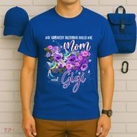 My Greatest Blessing Calls Me Mom And Gigi Hummingbirds Gift T-Shirt thumb 6