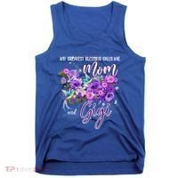My Greatest Blessing Calls Me Mom And Gigi Hummingbirds Gift Tank Top thumb 0