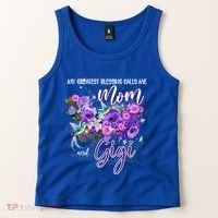My Greatest Blessing Calls Me Mom And Gigi Hummingbirds Gift Tank Top thumb 2