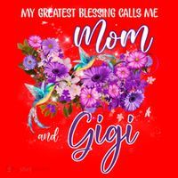 My Greatest Blessing Calls Me Mom And Gigi Hummingbirds Gift Santa Hat thumb 1