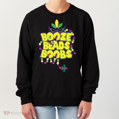Mardi Gras Booze Beads Boobs Celebration Women's Sweatshirt