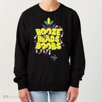 Mardi Gras Booze Beads Boobs Celebration Women's Sweatshirt thumb 0