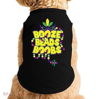 Mardi Gras Booze Beads Boobs Celebration Doggie Tank
