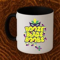 Mardi Gras Booze Beads Boobs Celebration Coffee Mug thumb 2