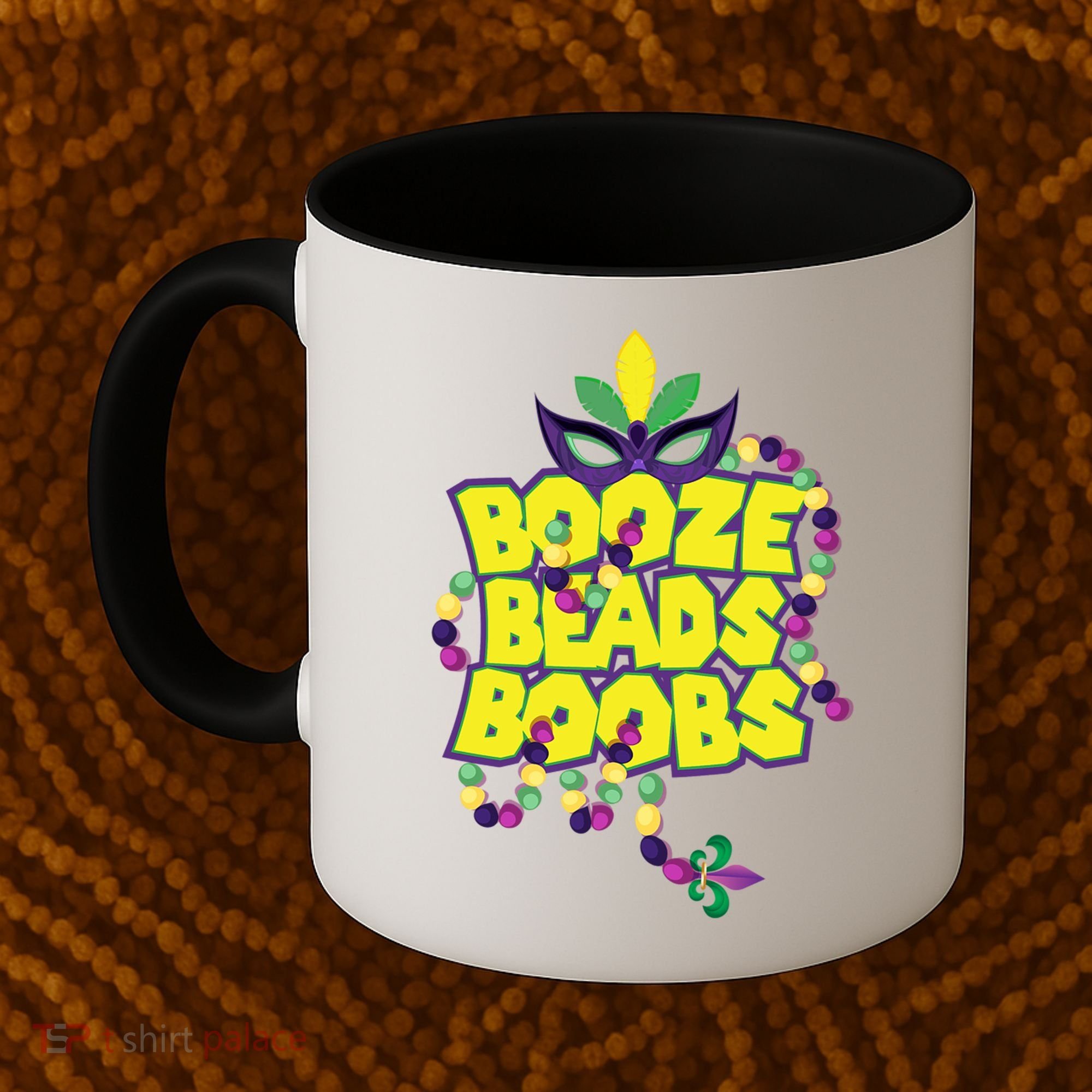 Mardi Gras Booze Beads Boobs Celebration Coffee Mug