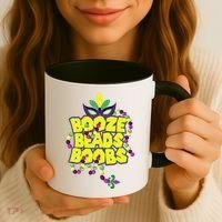 Mardi Gras Booze Beads Boobs Celebration Coffee Mug thumb 3
