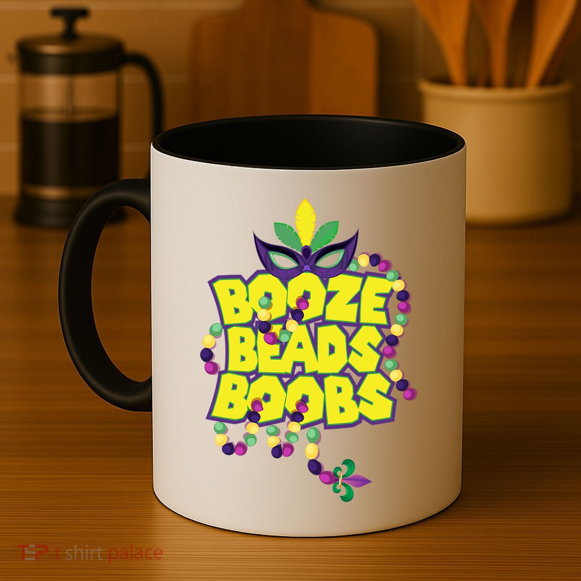 Mardi Gras Booze Beads Boobs Celebration Coffee Mug