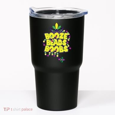 Mardi Gras Booze Beads Boobs Celebration Tumbler