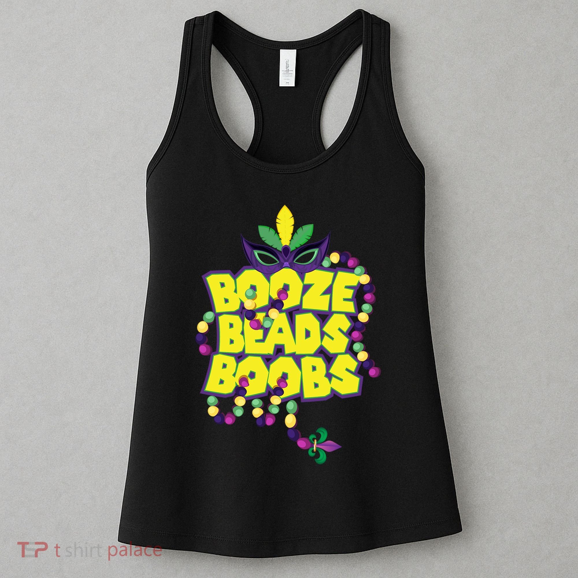 Mardi Gras Booze Beads Boobs Celebration Women's Tank Top