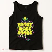 Mardi Gras Booze Beads Boobs Celebration Tank Top thumb 2