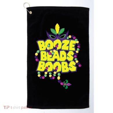 Mardi Gras Booze Beads Boobs Celebration Golf Towel