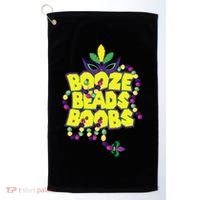 Mardi Gras Booze Beads Boobs Celebration Golf Towel thumb 0