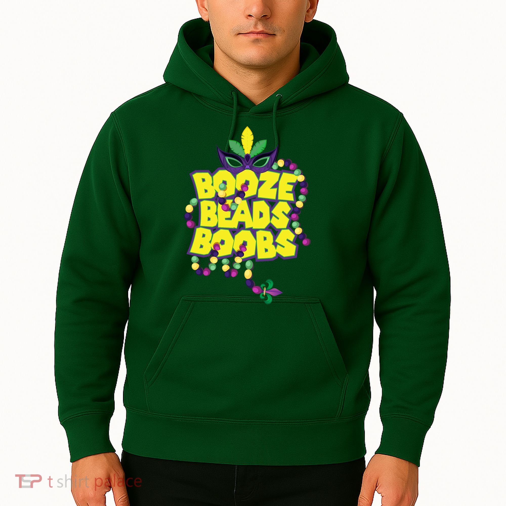 Mardi Gras Booze Beads Boobs Celebration Hoodie